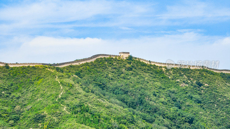 航空摄影中国河北省石家庄市西鹿泉区长庆金蝉山风景区山地长城观光带