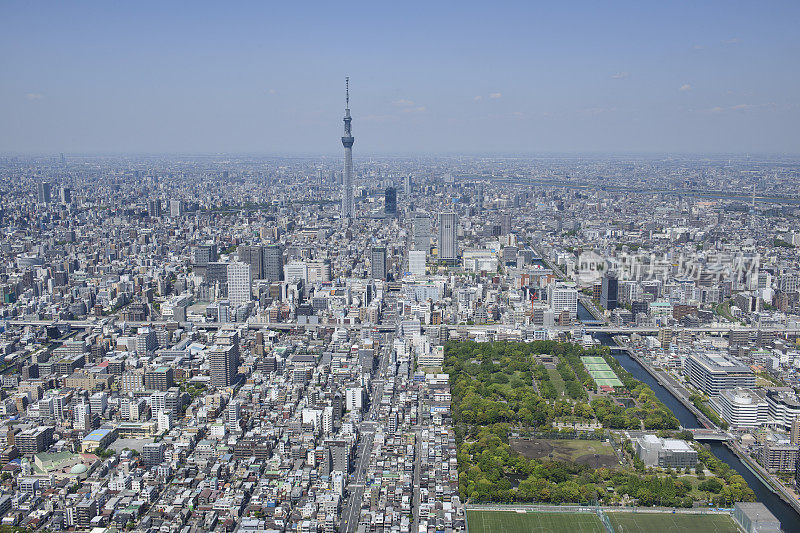 住吉站的航拍，从南站到东京天空树，Koto，东京