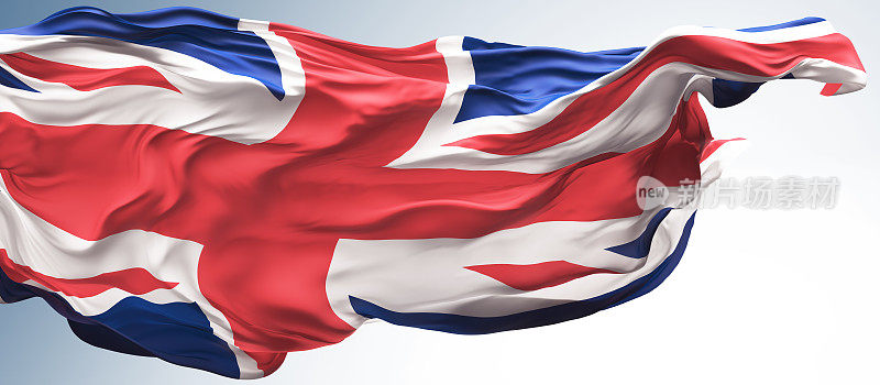 英国国旗在风中飘扬