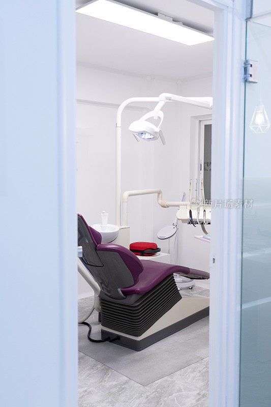 牙科诊所的牙医椅