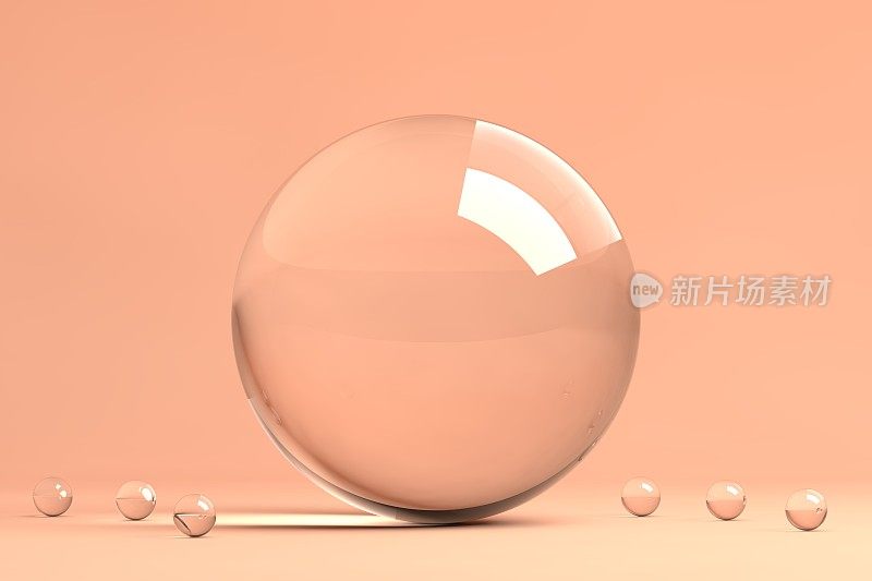 3D玻璃球