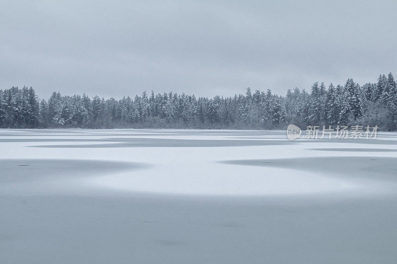 海狸湖地区公园的雪景