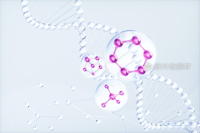 3D渲染微观分子模型