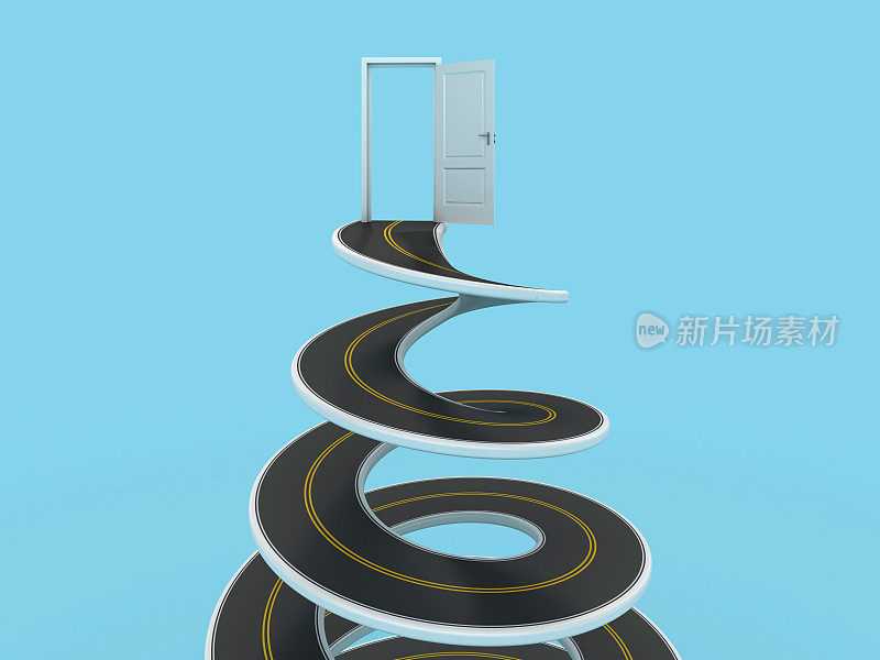 3D打开螺旋路上的门