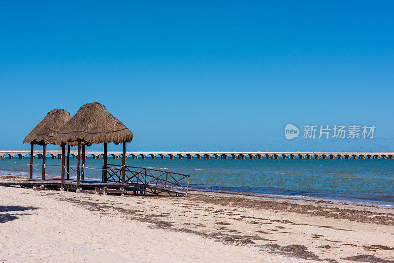 尤卡坦半岛普罗格雷索海滩的景色