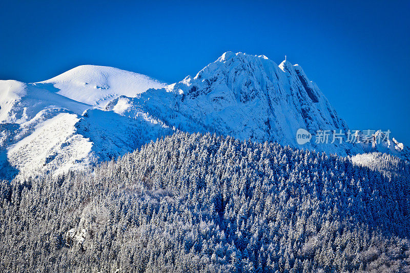 在冬天，太特拉山的giewon峰