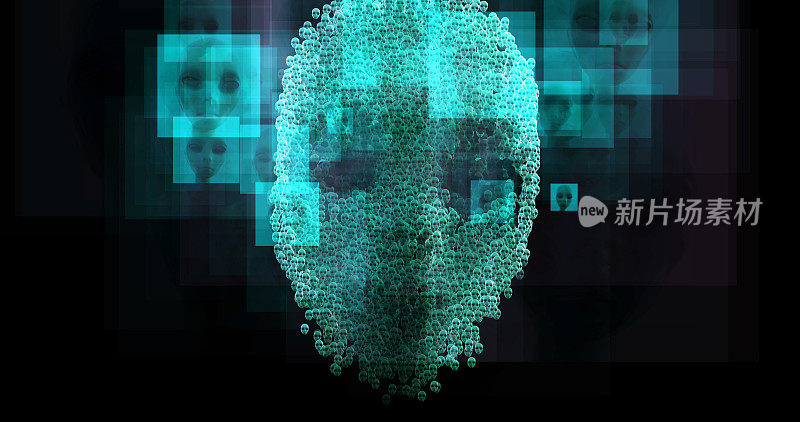 电脑生成的超现实外星人头的图像