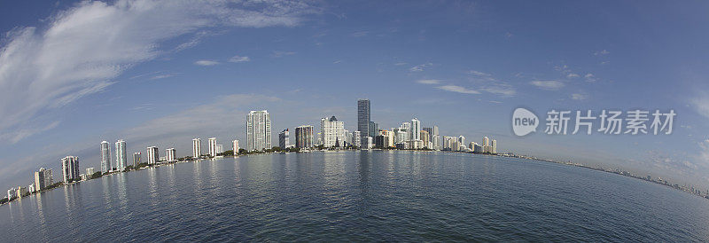 迈阿密城市天际线鱼眼