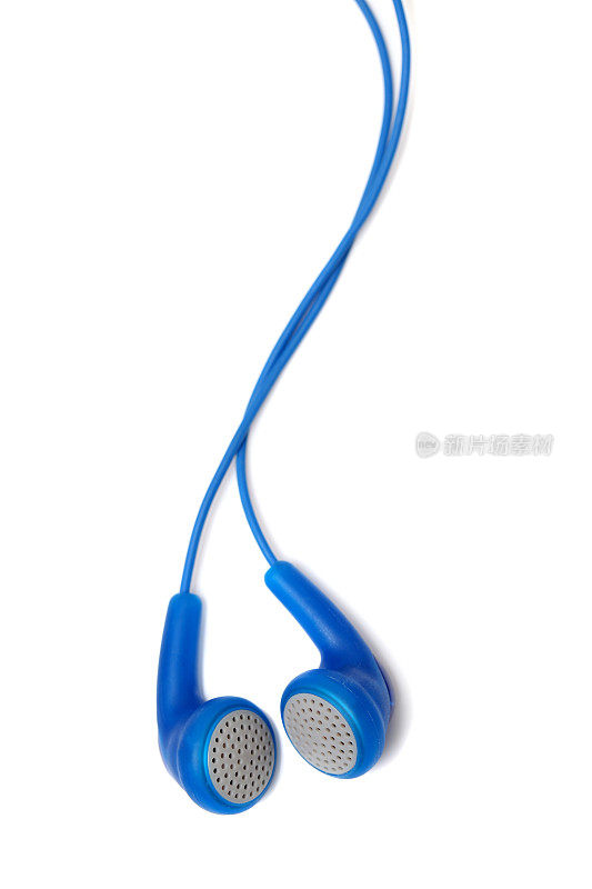 蓝色的耳机