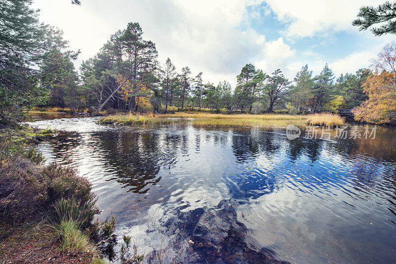 苏格兰凯恩戈姆国家公园的湖泊