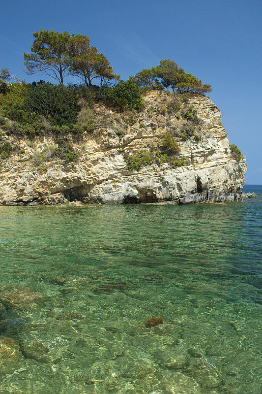 希腊扎金索斯岛的海滩