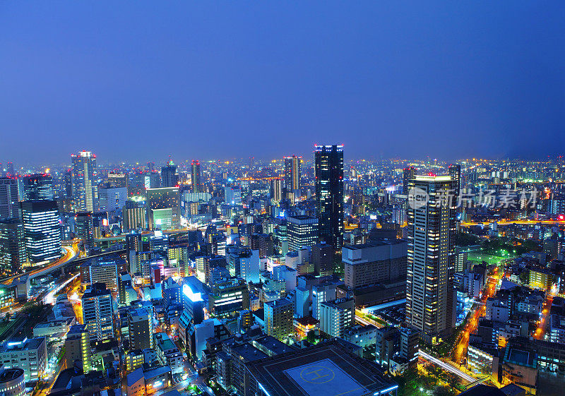 日本大阪的夜晚