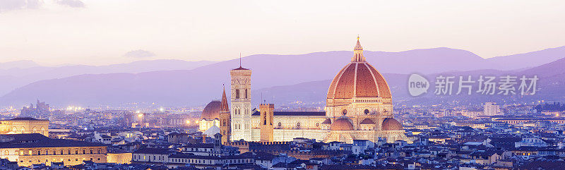 意大利的大教堂、大教堂和佛罗伦萨天际线