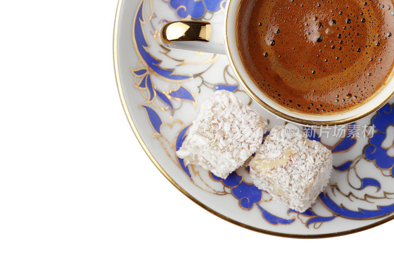土耳其咖啡和软糖