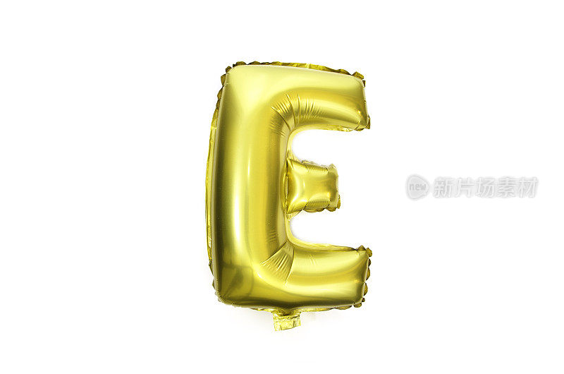金色字母箔气球字母E