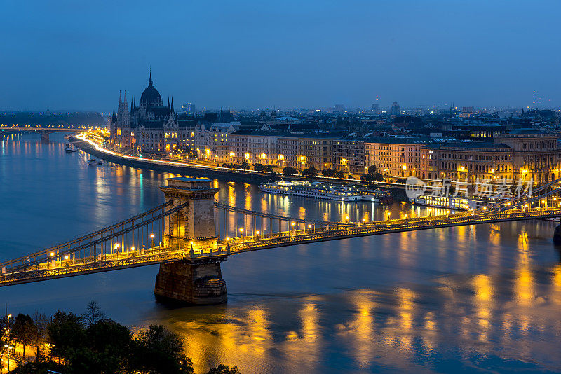 布达佩斯的夜景