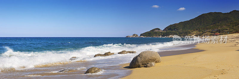 长田海滩，日本屋久岛的亚热带海滩