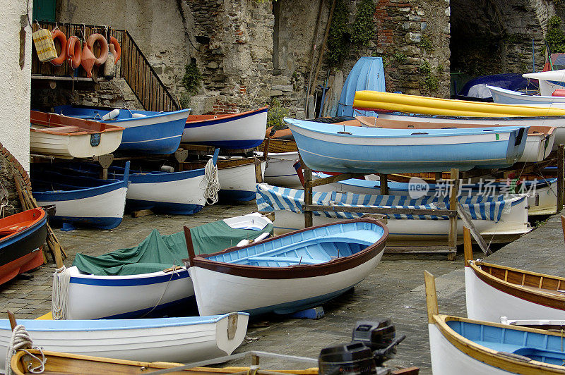 意大利里奥马焦雷的渔船