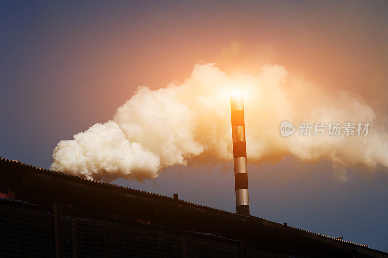 有空气污染的工厂