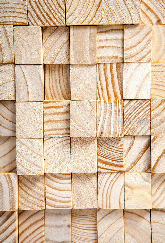 木制的矩形块。