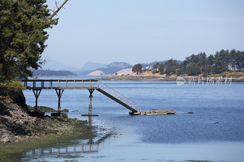 华盛顿州圣胡安群岛的落基海岸线