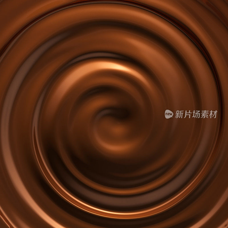 融化的巧克力漩涡