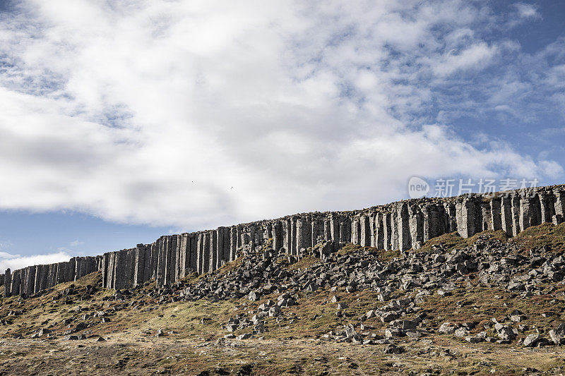 冰岛Snaefellsnes的Gerduberg悬崖