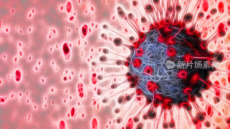 冠状病毒细胞显微视图
