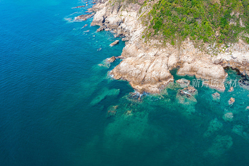 香港世界地质公园的海滩景色，塔门或草岛