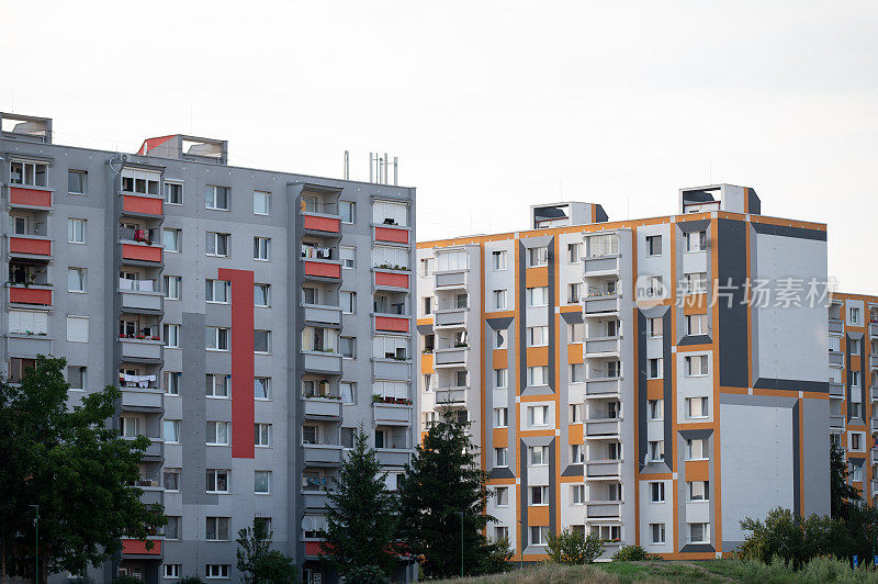 住宅区老欧洲公寓建筑