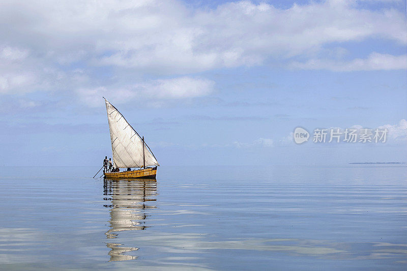 莫桑比克维兰库罗的帆船三角帆