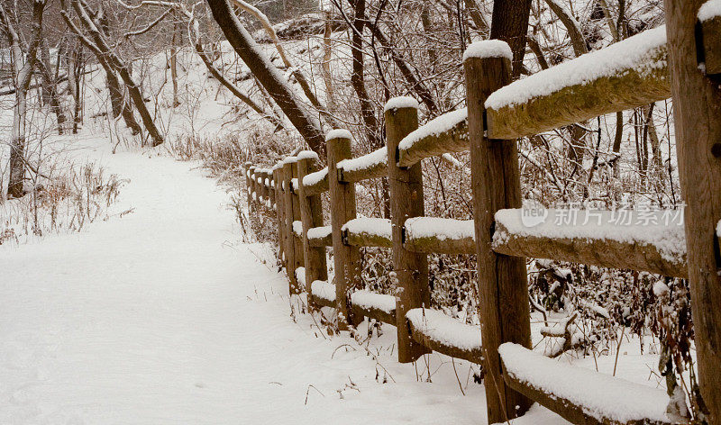 白雪皑皑的徒步旅行路线