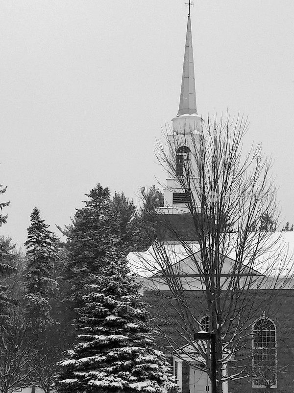 第一归正教会斯科舍，纽约，冬天