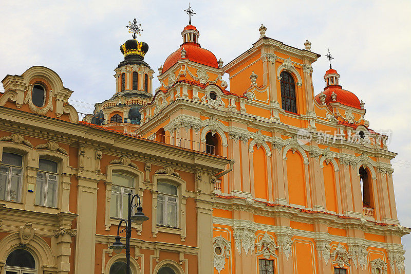 圣卡西米尔巴洛克教堂在维尔纽斯，立陶宛，波罗的海