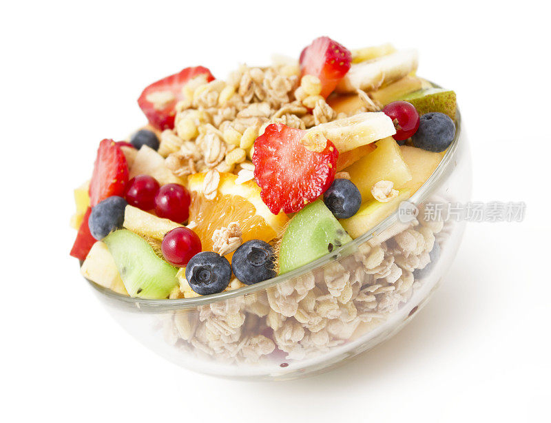 健康早餐――什锦早餐配新鲜水果