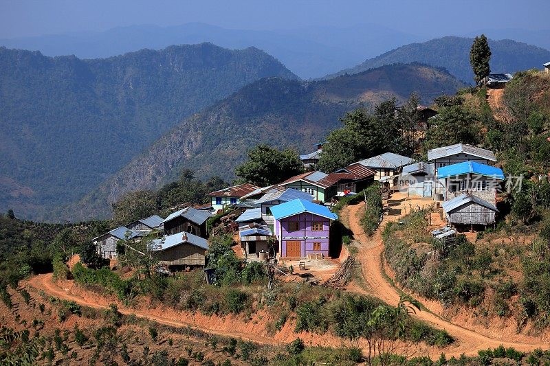 缅甸的风景和村庄