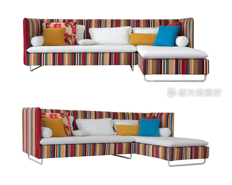 色彩鲜艳的沙发