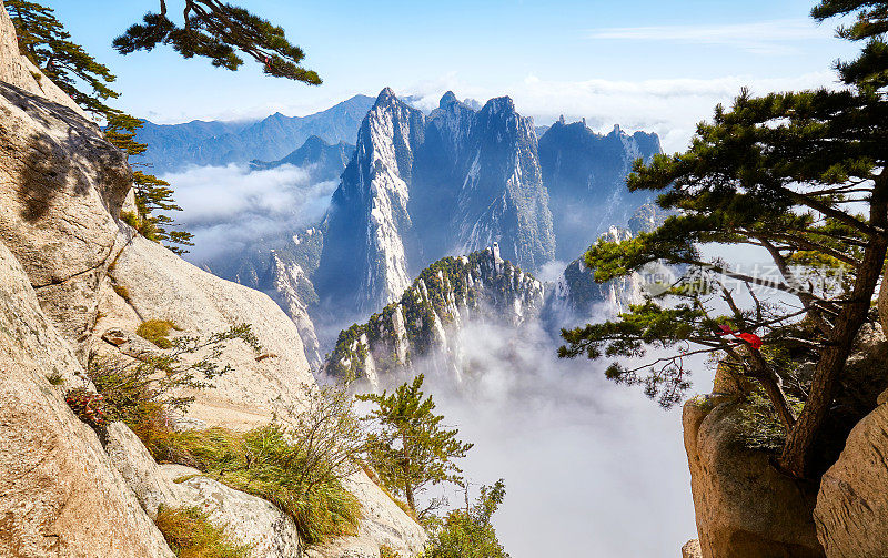 从华山的风景，中国。