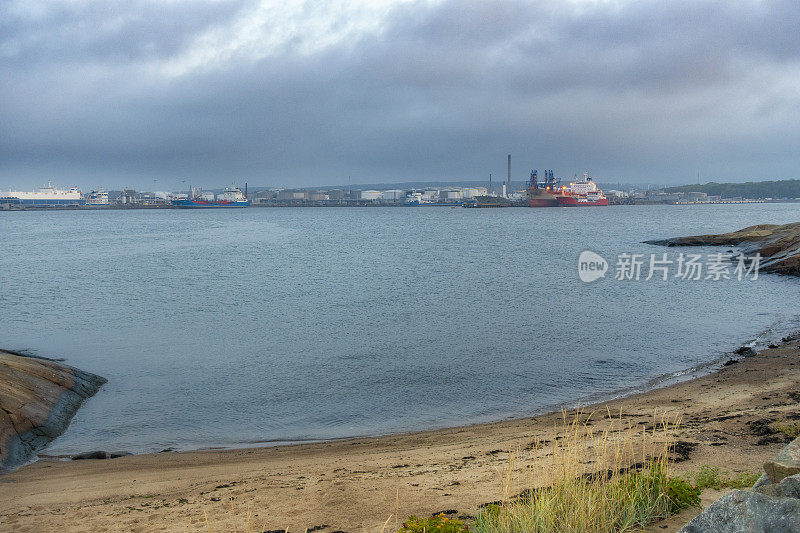 海滩和石油工业