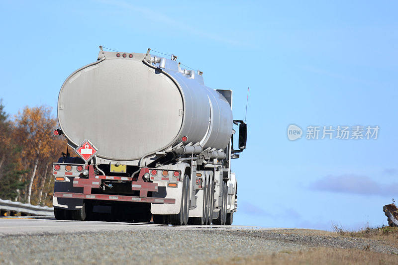 公路上的油罐车