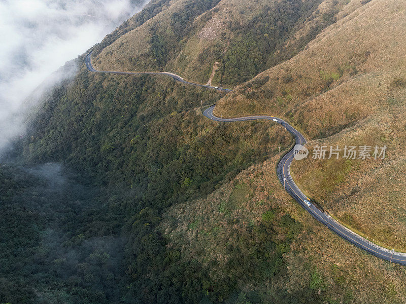 台湾瑞芳山路鸟瞰图