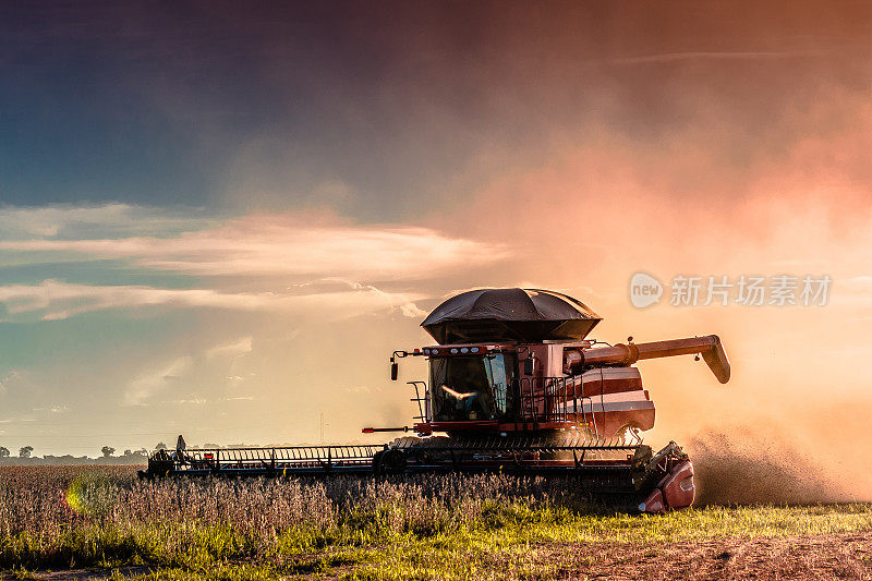 农业企业:大豆收获，农业-农业收获机械。