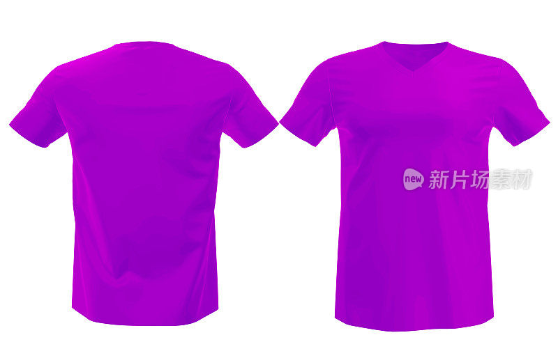 紫色t恤模型