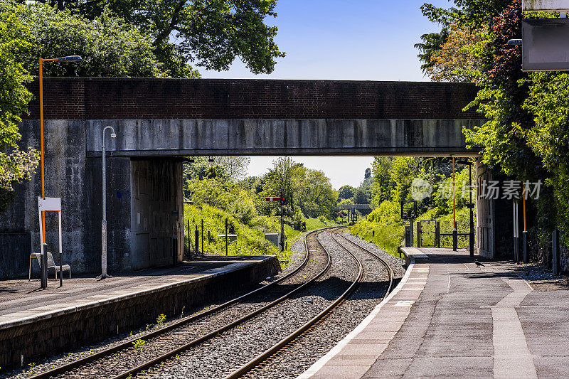 通用柴油动力铁路站在英国乡村。