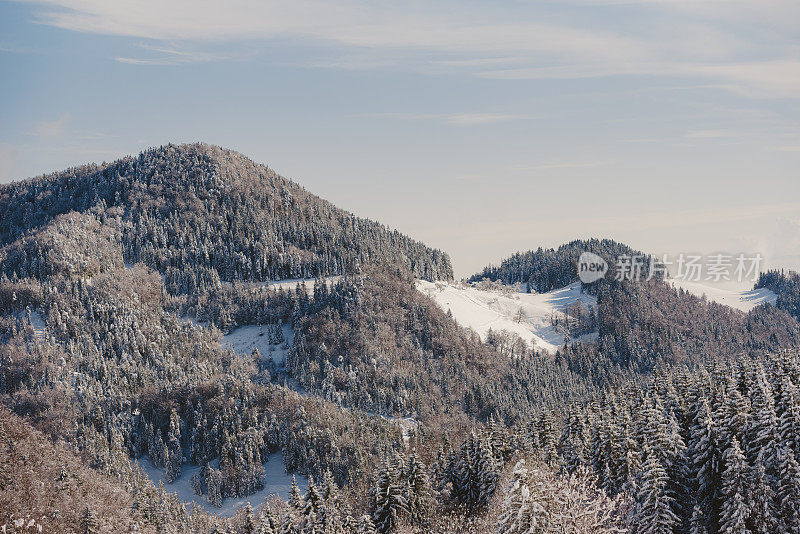 冬天下雪的景色