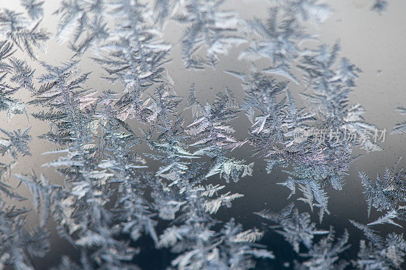 结霜的冰晶体背景