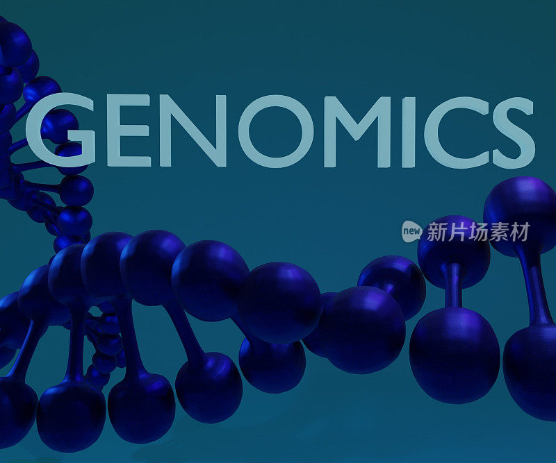DNA链和基因组是蓝色的