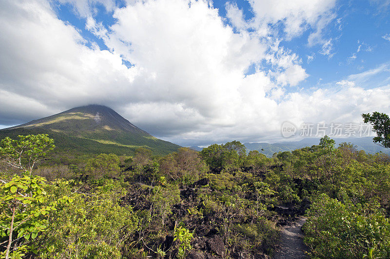 阿雷纳火山火山景观，阿雷纳尔，哥斯达黎加。