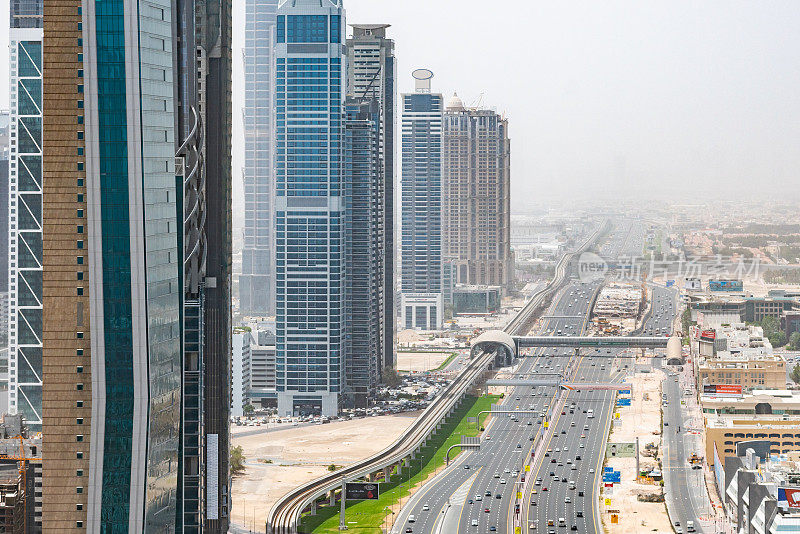 阿拉伯联合酋长国迪拜的现代摩天大楼