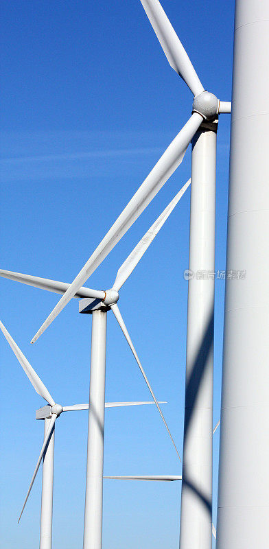 风力发电机，可持续能源，环保。加利西亚,西班牙。